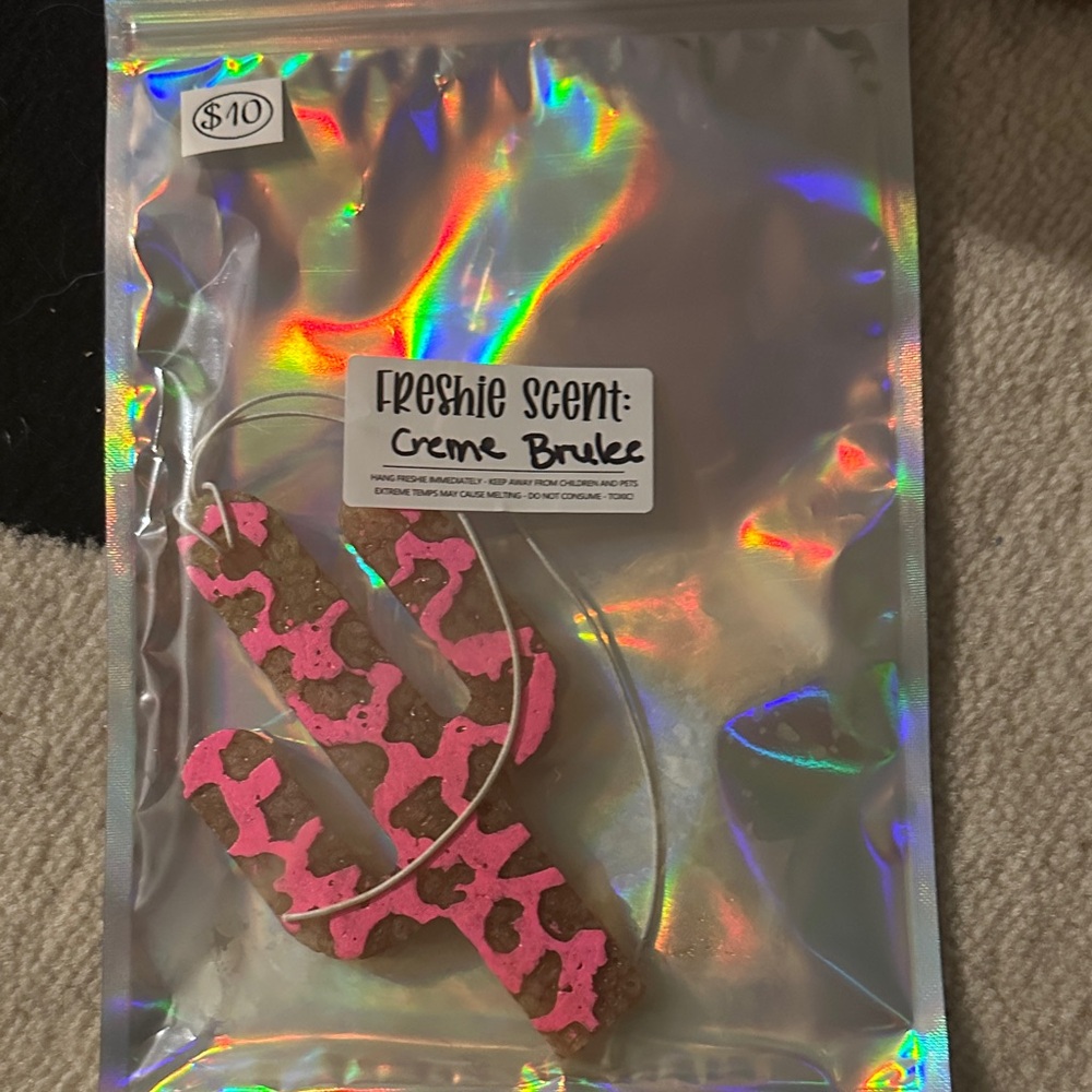Pink and Brown Freshie Scented Air Freshener